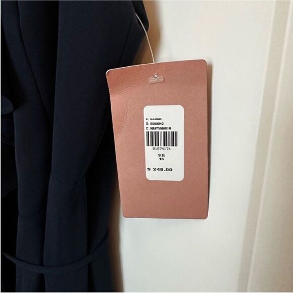 NWT BHLDN Anthropologie Hailee Ruffle-Neck Wrap Georgette Gown - Picture 5 of 7